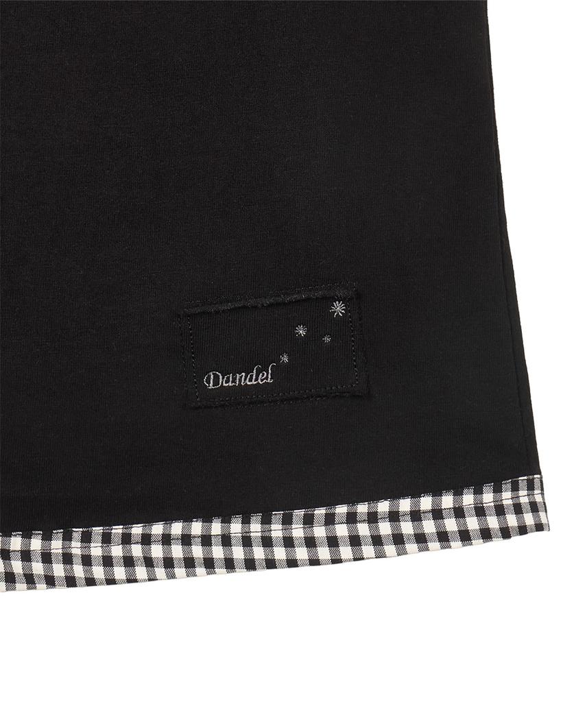 Dandel Dd Horseshoe Check Applique Tee (Black)