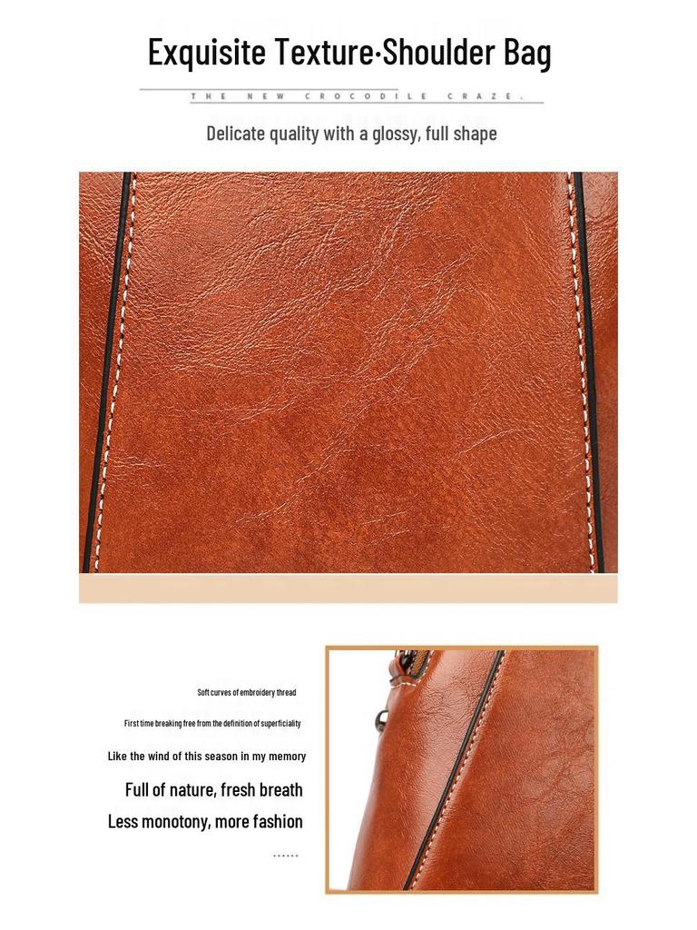 Wasserdichte Crossbody-Tasche im Retro-Stil für Damen - Mini-Handy & Große Kapazität Toilettenartikel-Umhängetasche