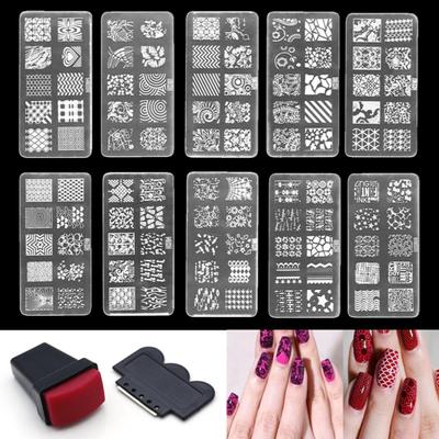 Piastra per timbri per nail art, modello, raschietto, manicure, bellezza, fai da te, set di strumenti