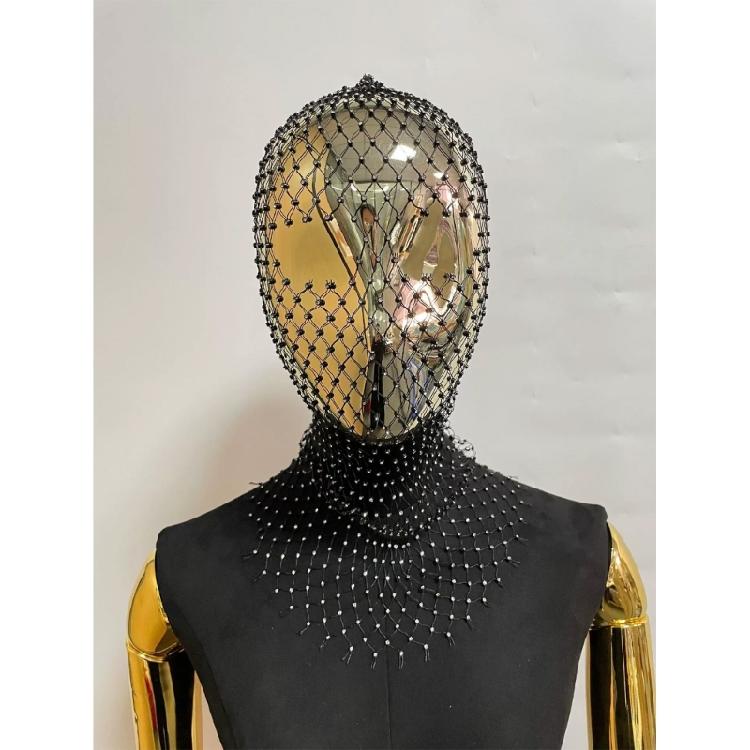 Nightclub Hooded Headpiece For Carnivals And Music Event Comfortable Fit Trendy Photo Props