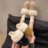 Baotou half-tray cotton slippers women's new winter velvet thickened home thick-soled snow boots