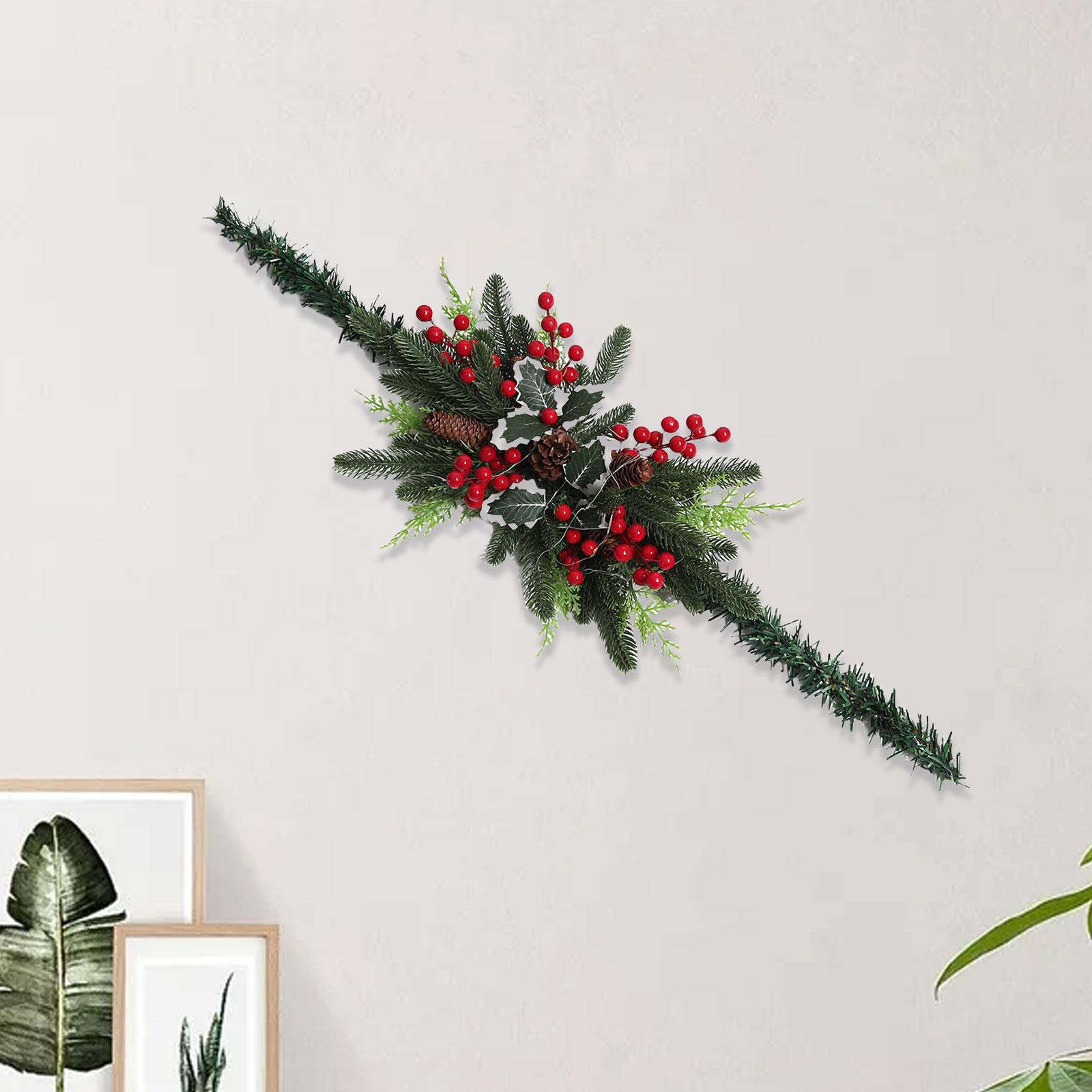 

Christmas Decoration Mailbox Swag with Wreath and Wall Ornament Pine