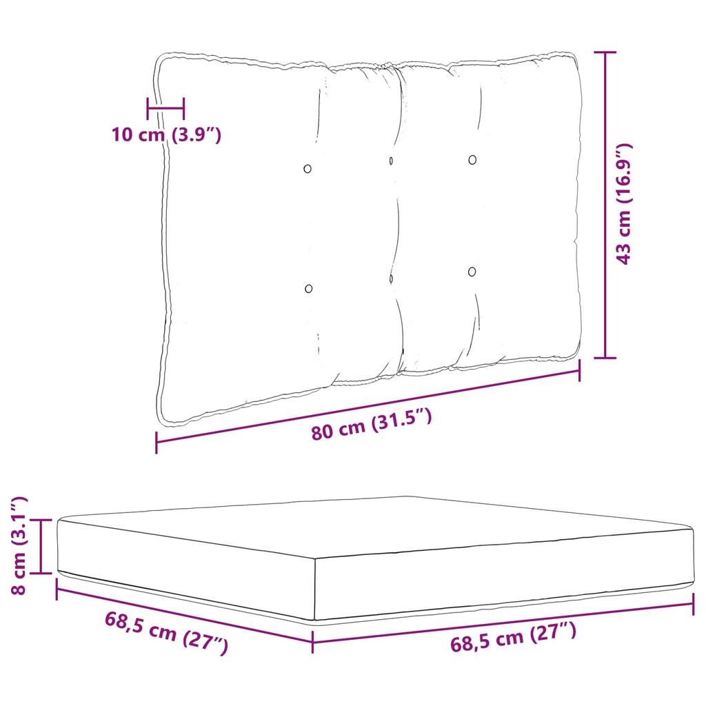 Outdoor Sofa Cushion Set 3 Pcs Royal Blue Polyester