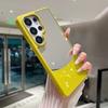 For Samsung Galaxy S24 Ultra Case Mirror Surface TPU+PC Shockproof Phone with Metal Lens Frame