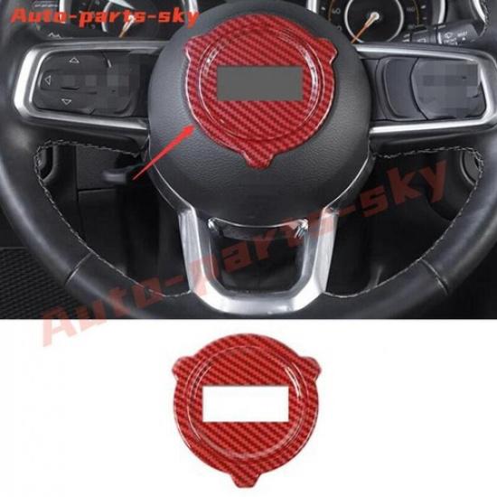 Steering Wheel Cover Trim ABS Carbon Fiber Interior For Jeep Wrangler -2025