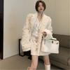 Lamb plush imitation fur coat women's winter new celebrity temperament thickened coat light