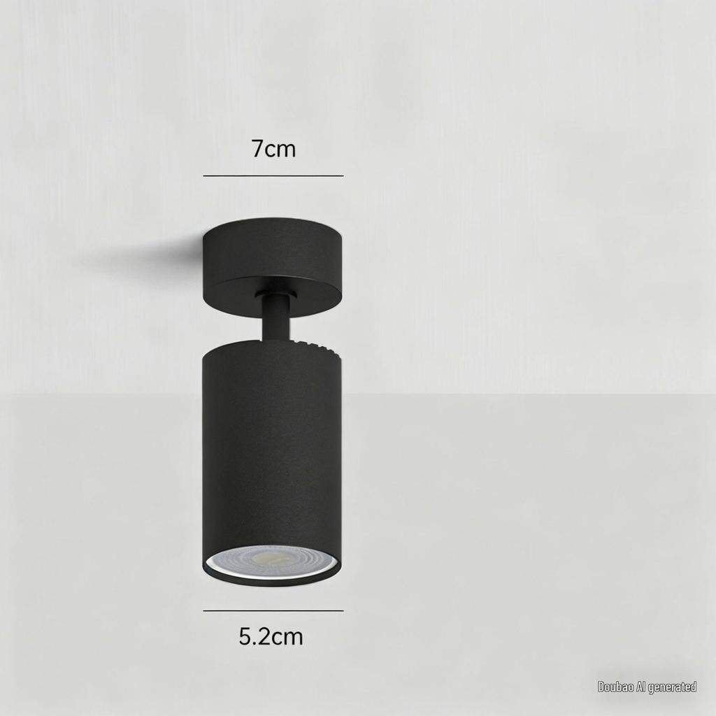 Round GU10 Surface Mounted Spotlight, Anti-Glare Minimalist Ceiling Downlight for Living Rooms, Aisles, and Cloakrooms