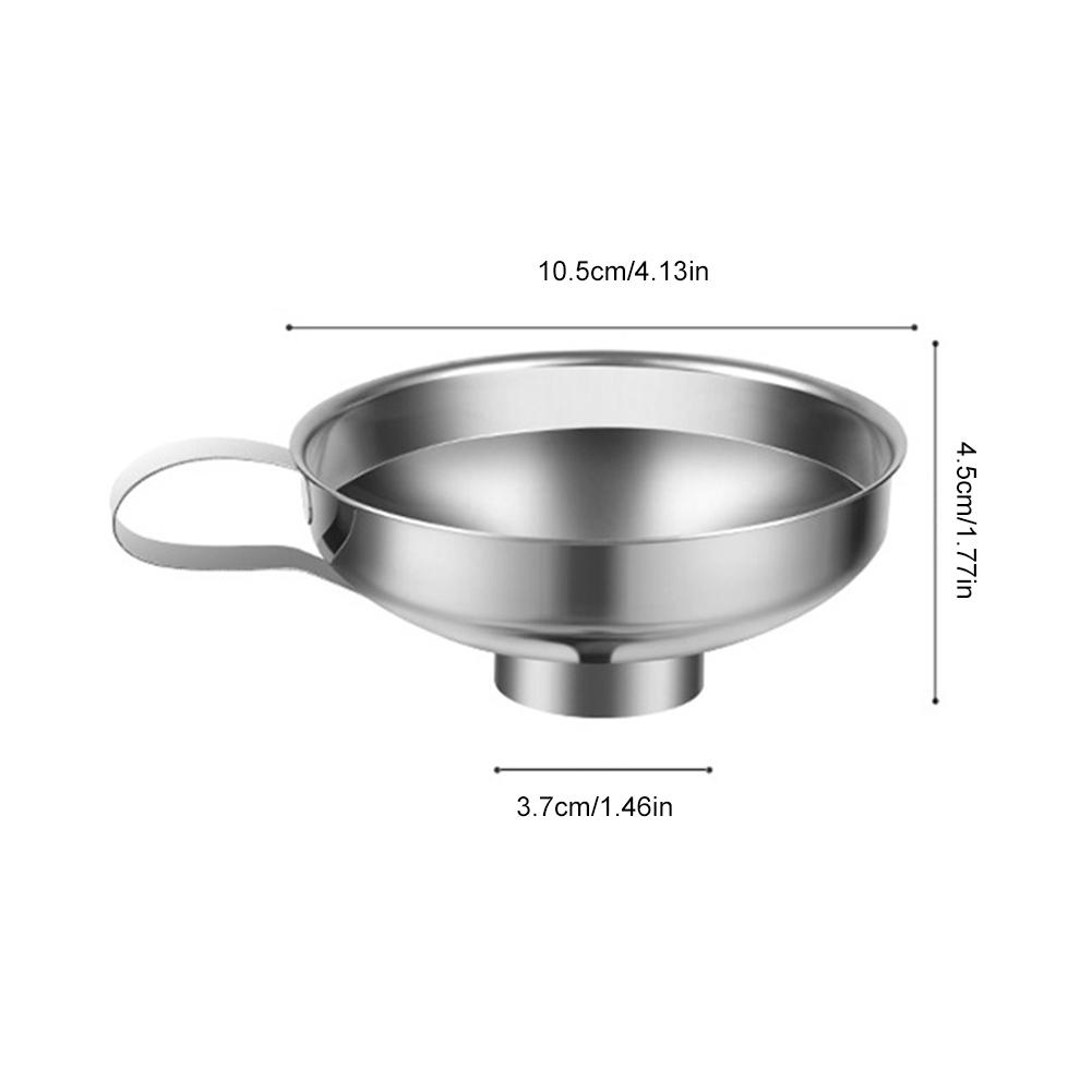 Popular Multi-purpose Stainless Steel Wide Mouth Canning Funnel Thick Salad Dressing Funnel Oil Leak Kitchen Cooking Tools