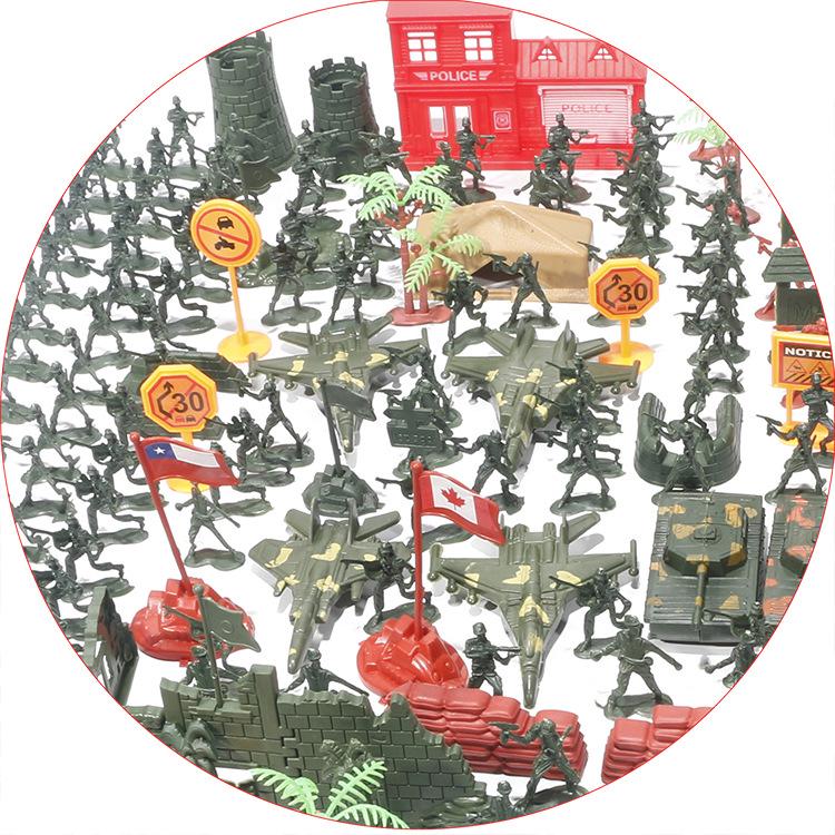 330-Piece Children's Military Toy Set: 4cm Small Soldier Figurines