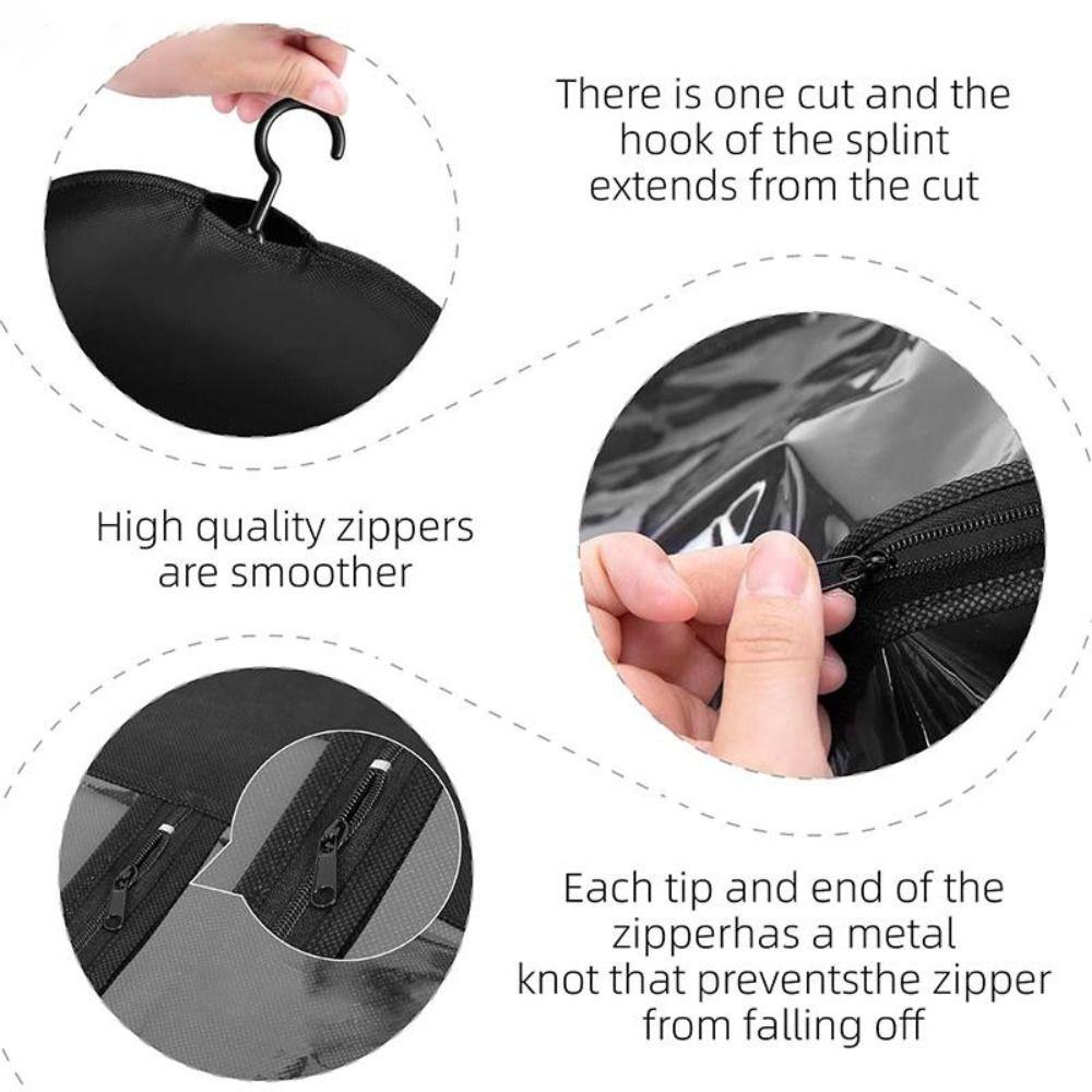 with Hanger Wig Bag Transparent Clothes Dust Cover for Virgin Hair Weft Clip In Hair Extension