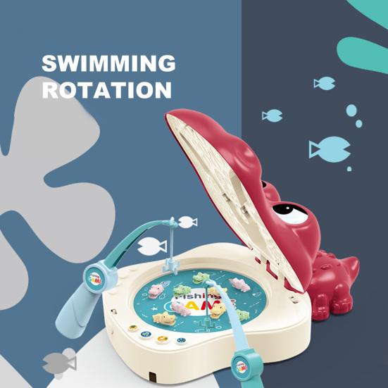 

1 комплект компактных магнитных игрушек для рыбалки, музыкальный практический музыкальный игровой набор с электрической циркуляцией