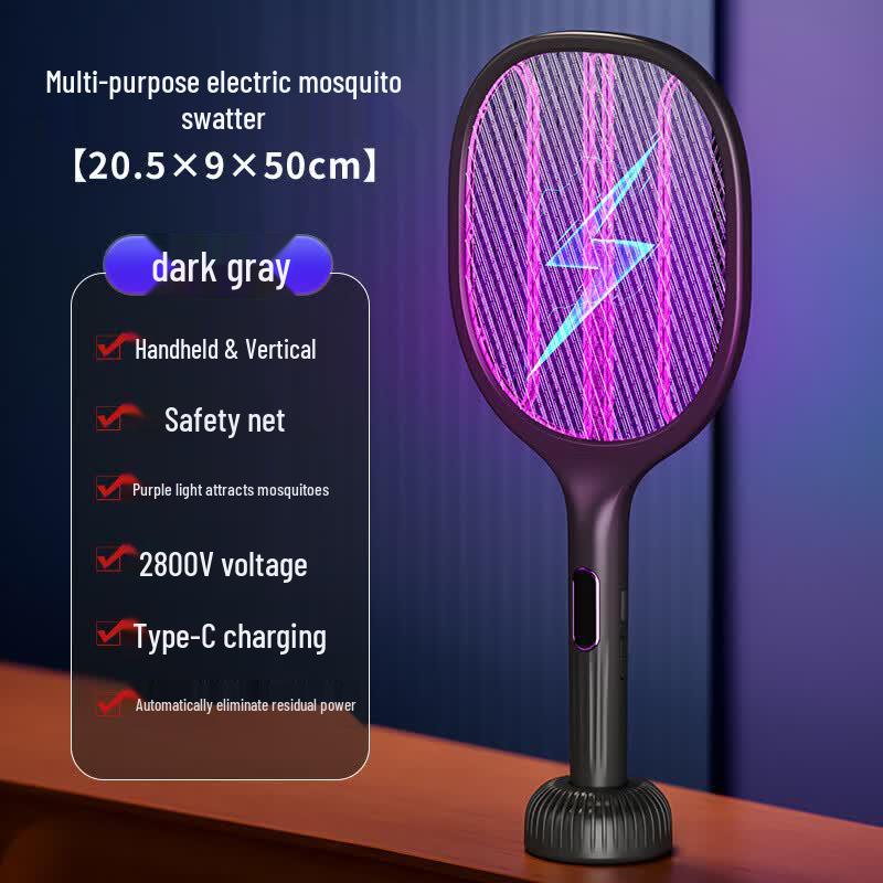 LISM 2-in-1 Rechargeable Electric Mosquito Swatter with UV Trap