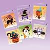 100pcs Halloween Plastic Happy Halloween Transparent Pumpkin Ghost Candy Self-adhesive Plastic Baking Cookie