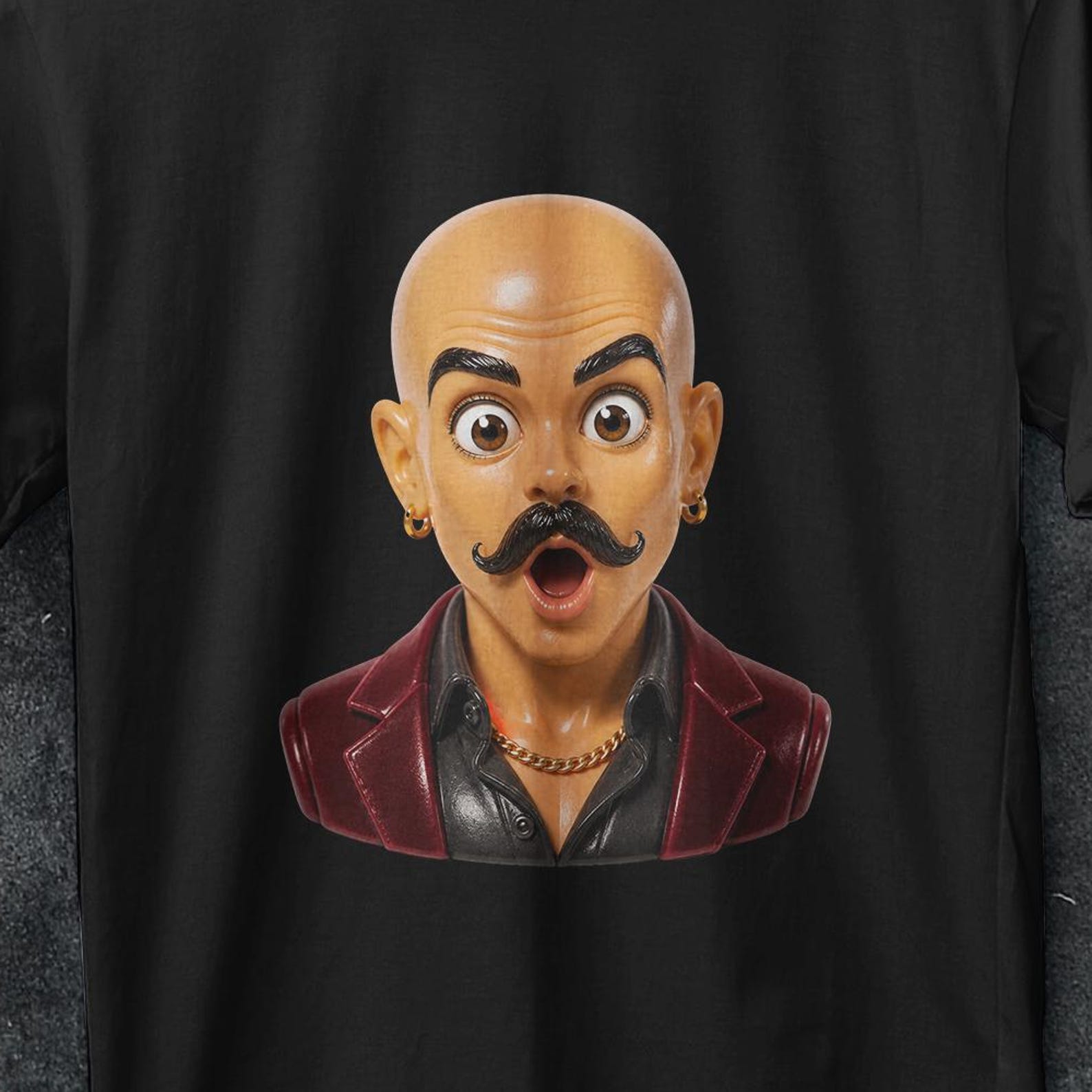 Face meme shirt, Shocked Doll Funny, meme shirts, Offensive Weird Shirt, sarcastic shirt, Shocked Doll, Disgusted Doll, men Funny Joke Tee 4XL