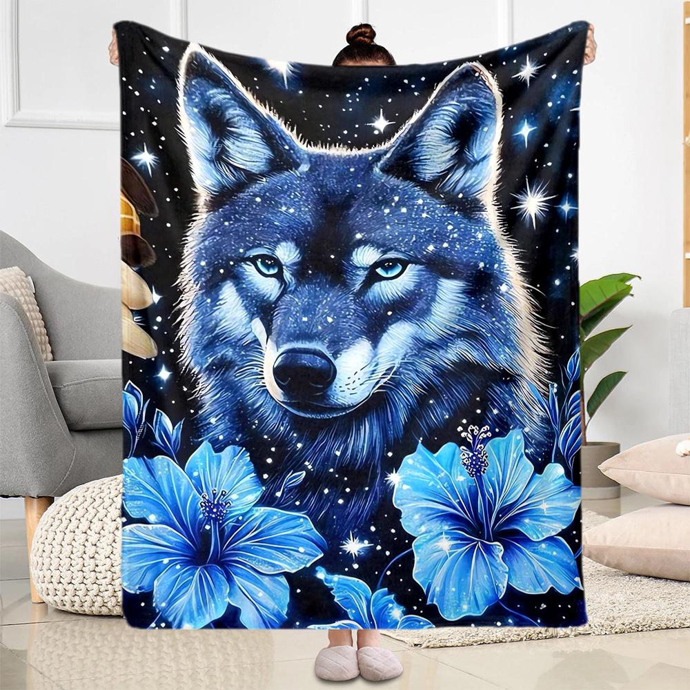 1pc Butterfly and Roses Blanket Soft Comfortable Lightweight All Season Multi Purpose Blanket Travel Camping Picnics Sofa Office Bed Living Room Gift