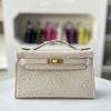 Mini Borsa Una Generazione Di Motivo Struzzo Pelle di Mucca A Spalla Cross-body Pelle Cena