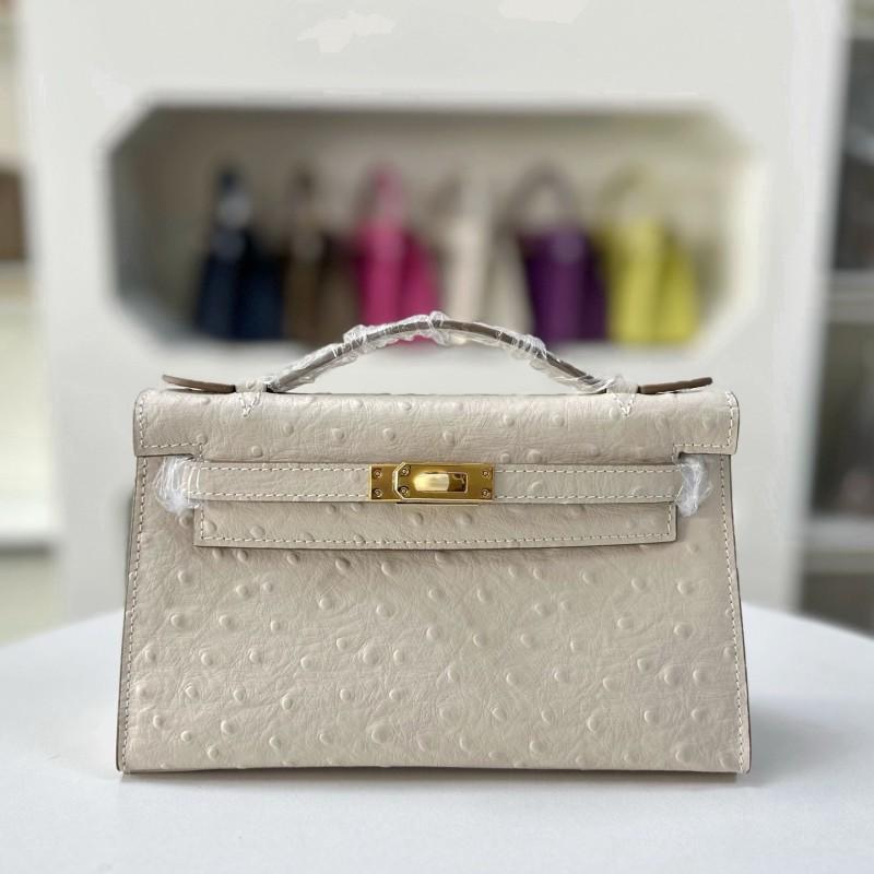 Mini Borsa Una Generazione Di Motivo Struzzo Pelle di Mucca A Spalla Cross-body Pelle Cena