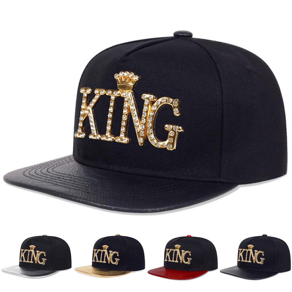 Men Letter King Hip Hop Hat Outdoor Adjustable Sunscreen Leisure Hat Spring Autumn Travel Tourism Beach Vacation