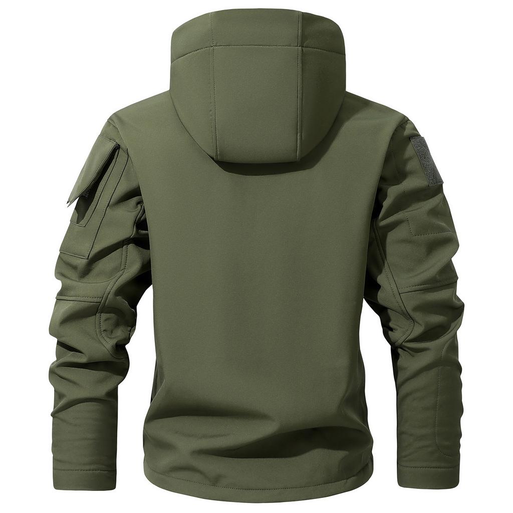 Men'S Loose Jacket Fashionable Multi Pocket Hooded Jacket