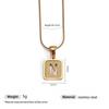 Stainless Steel Electroplated 26-Letter Pendant Necklace with Round Snake Chain