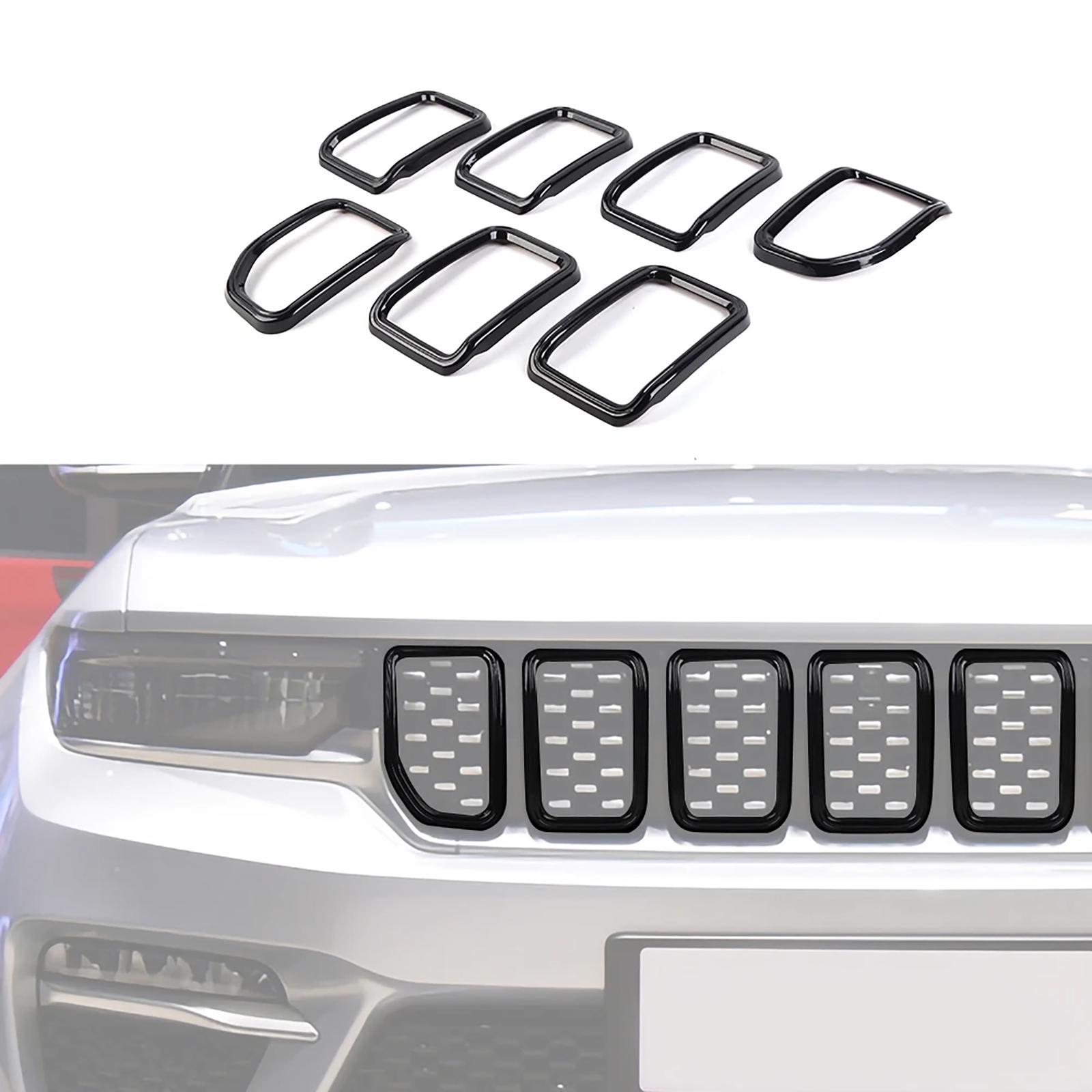 

Car Front Grille Decoration Ring Racing Grills Frame Cover Trim for Jeep Compass 2025 2025 2025 2025 2025 Exterior Accessories чёрный