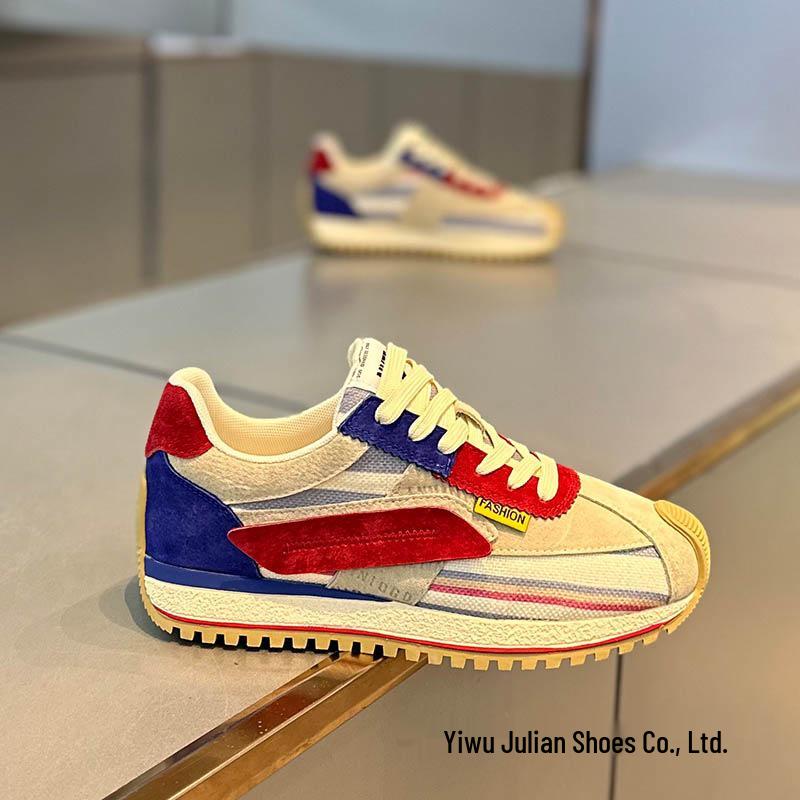 Tênis de Moda Masculino Verão 2025 Cano Baixo com Cadarço: Sapatos Casuais Confortáveis, Leves, Modernos e Simples