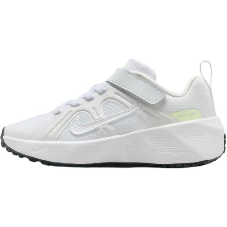 Nike Metro Tek PS White Kids Sneakers Summit-White Off-White Metallic-Summit-White HQ2008-101 31.5