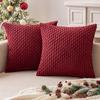 Throw Pillow Covers Soft Corduroy Decor Boho Striped Pillow Cover Pillowcases Home Decor for Christmas Couch Bed Sofa Army Green