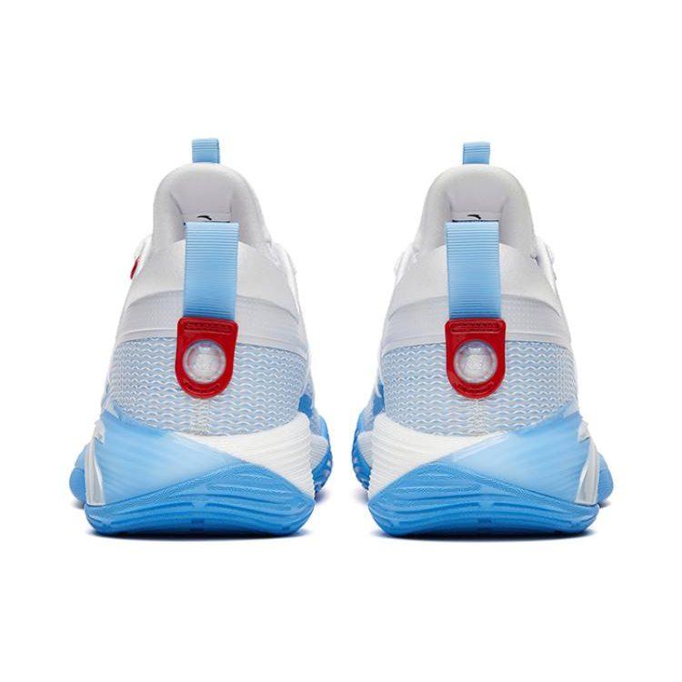 Anta Nitrogen Technology Cushioning Slip Resistant Low Top Basketball Shoes Men's White Blue, Los Angeles, Mann PE 912321105S-4