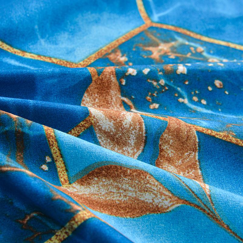 Lençol de Cama Ajustado de Poliéster Macio Estampado Respirável Protetor de Colchão Com Elástico Roupa de Cama Sabana Sem Fronha
