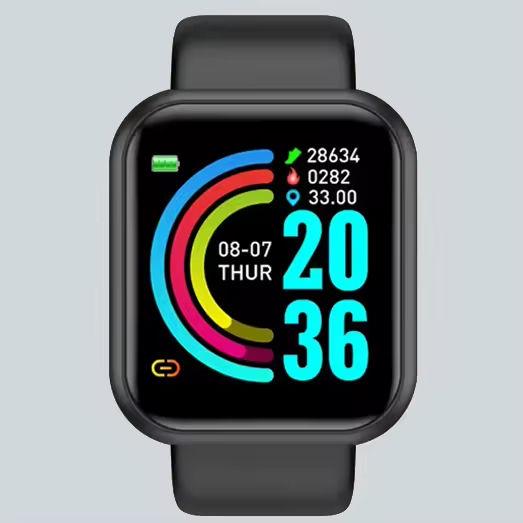 Y68 Smart Watch Screen Sport Hot Selling Reloj Intelligent Smart Watch Y68 Health Fitness Tracker Wristband D20 Smartwatch чёрный