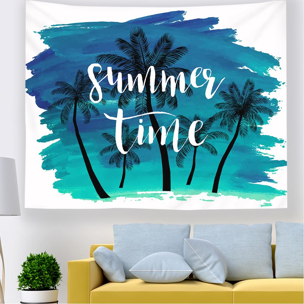 

Кокосовая роща, гобелен, настенный домашний декор, гобелен с закатом, пляжем, приморский гобелен, пальма, морской пейзаж, настенное искусство, Tapiz 100X75CM