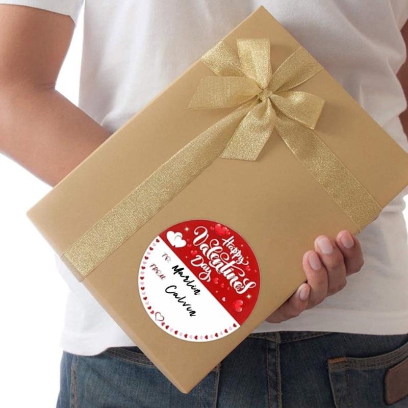 500 Stück Valentinstag Siegelaufkleber 50mm Beschreibbare Runde Siegelaufkleber Selbstklebendes Verpackungsetikett für Umschlagkarte