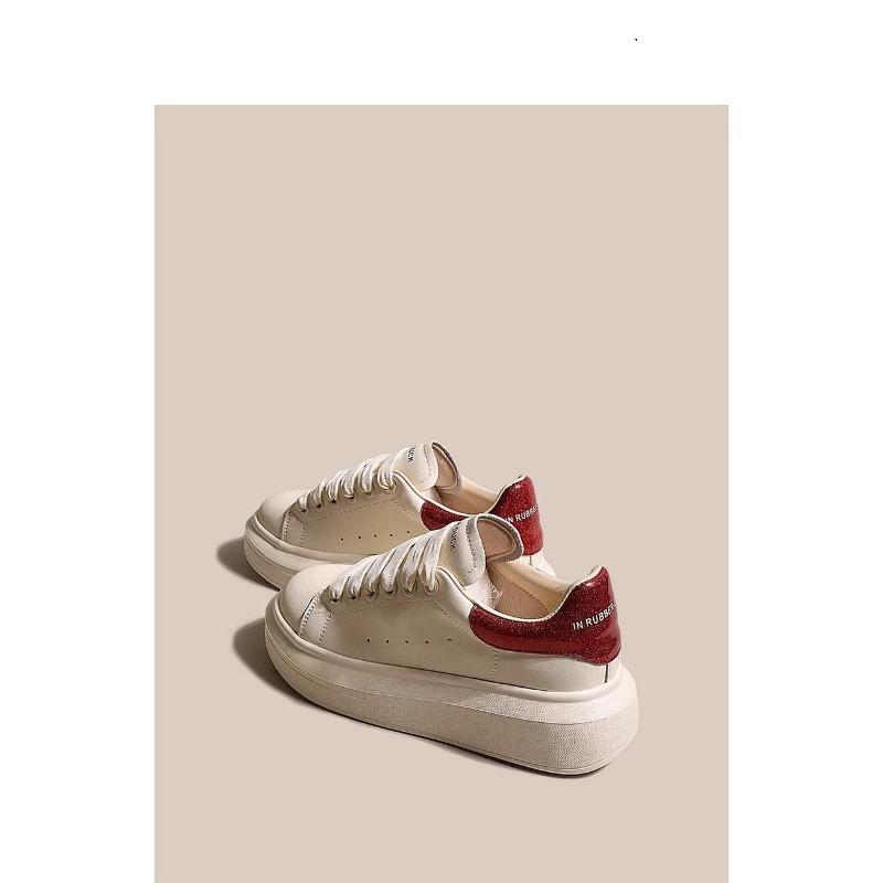 Thick-soled heightening board shoes women's versatile little white shoes spring new small sports and leisure shoes