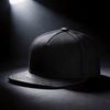 Black Plain Canvas Sun Hat With Breathable Material And Stylish Print For Outdoor Activities
