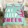 Cheerleader Duvet Cover Set Gymnastics Lovers Kids Girls Women King Size Bedding Set Vibrant Cheerleader Decor Comforter Cover