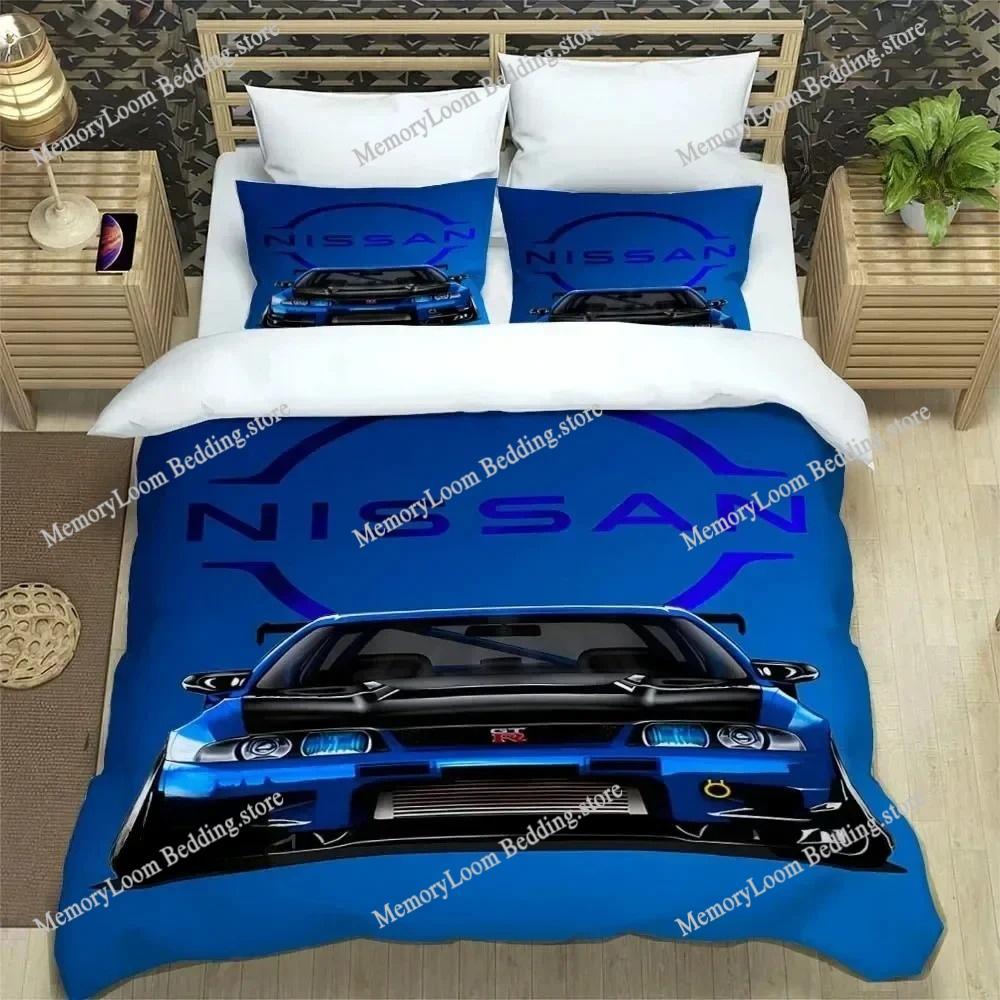 G-GTR Racing R-Retro Bedding Set Printed Duvet Cover Comfortable Breathable Luxury Cotton Quilt Pillowcase Single KingQueen Size