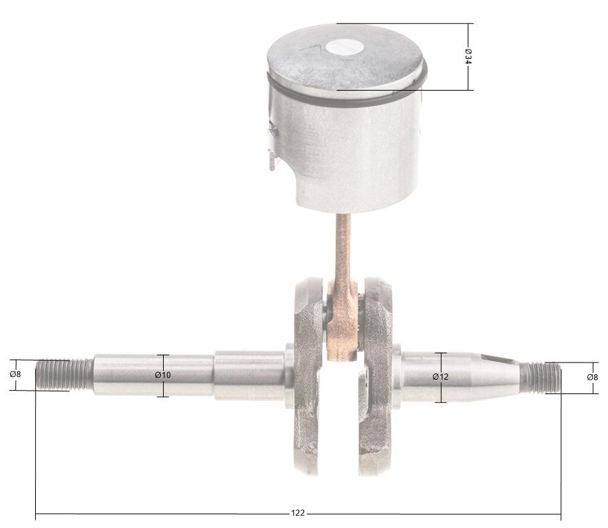 Arbore cotit Cedrus cu set de piston. Cedps25-12 a văzut 020419