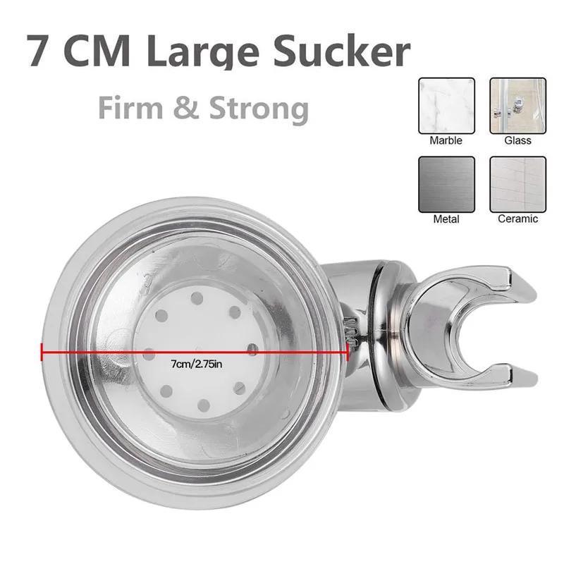 Suport de duș manual universal cu ventuză puternică, cap de duș reglabil manual pentru baie, suport fix fără cuie, cap de duș