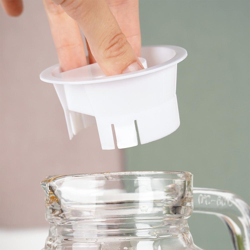 Jug for Drinks Water Juice Lemonade Glass Narrow Lid for Refrigerator 1.8L