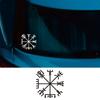 Verschiedene Größen Farben Wikinger Rune Vegvisir Talisman lustiger Autoaufkleber und Decal Vinyl Auto Autoaufkleber Größe wählen
