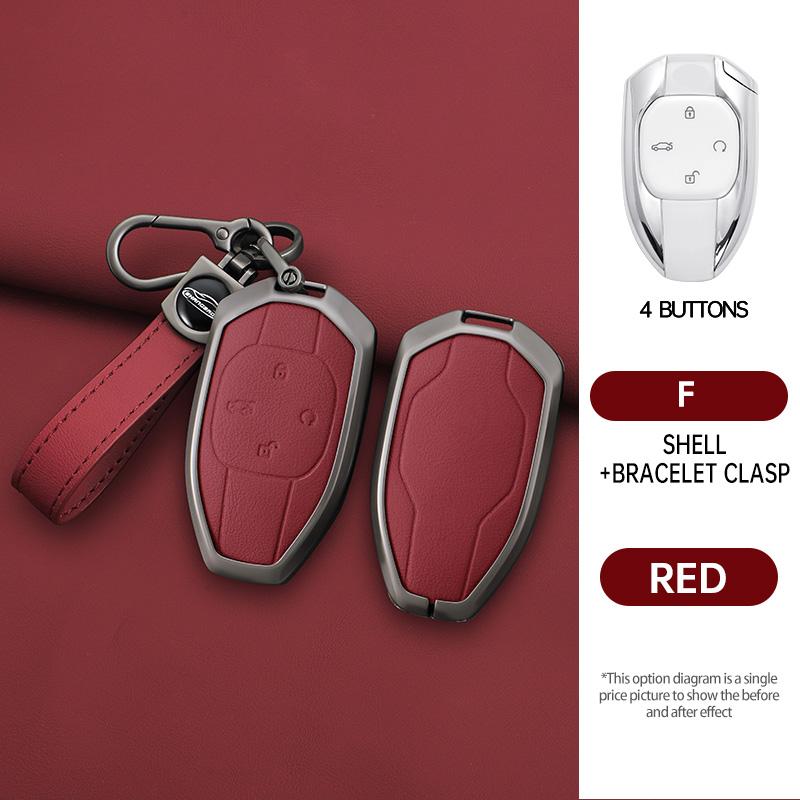 Stylish Leather Car Key Case Cover For Gac Trumpchi Gs4 Gm8 Ga4 Gs5 Gs3 Ga3 Ga6 Sgs7 Legend Gs8 Metal Remote Fob Key Accessories
