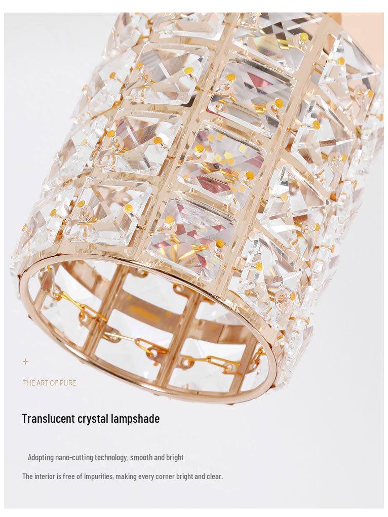 Nordic Minimalist Crystal Ceiling Light for Entrance, Foyer, or Balcony