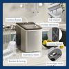 Ice Maker Machine Countertop, 9 Ice Cubes In 8 Mins, 12KG In 24Hrs, Self-Cleaning Portable Ice Cube Maker W/ Adjustable Ice Size, Ice Scoop, Basket