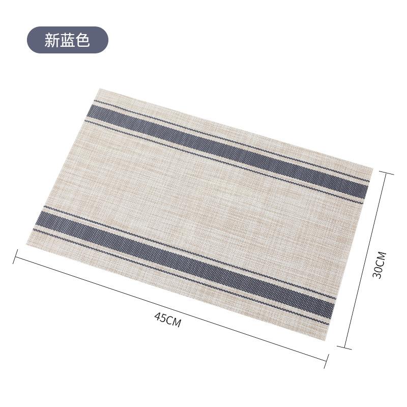 Pvc Striped Placemats, Heat Resistant Non-Slip Easy Clean For Home Dining Kitchen Parties & Daily Use