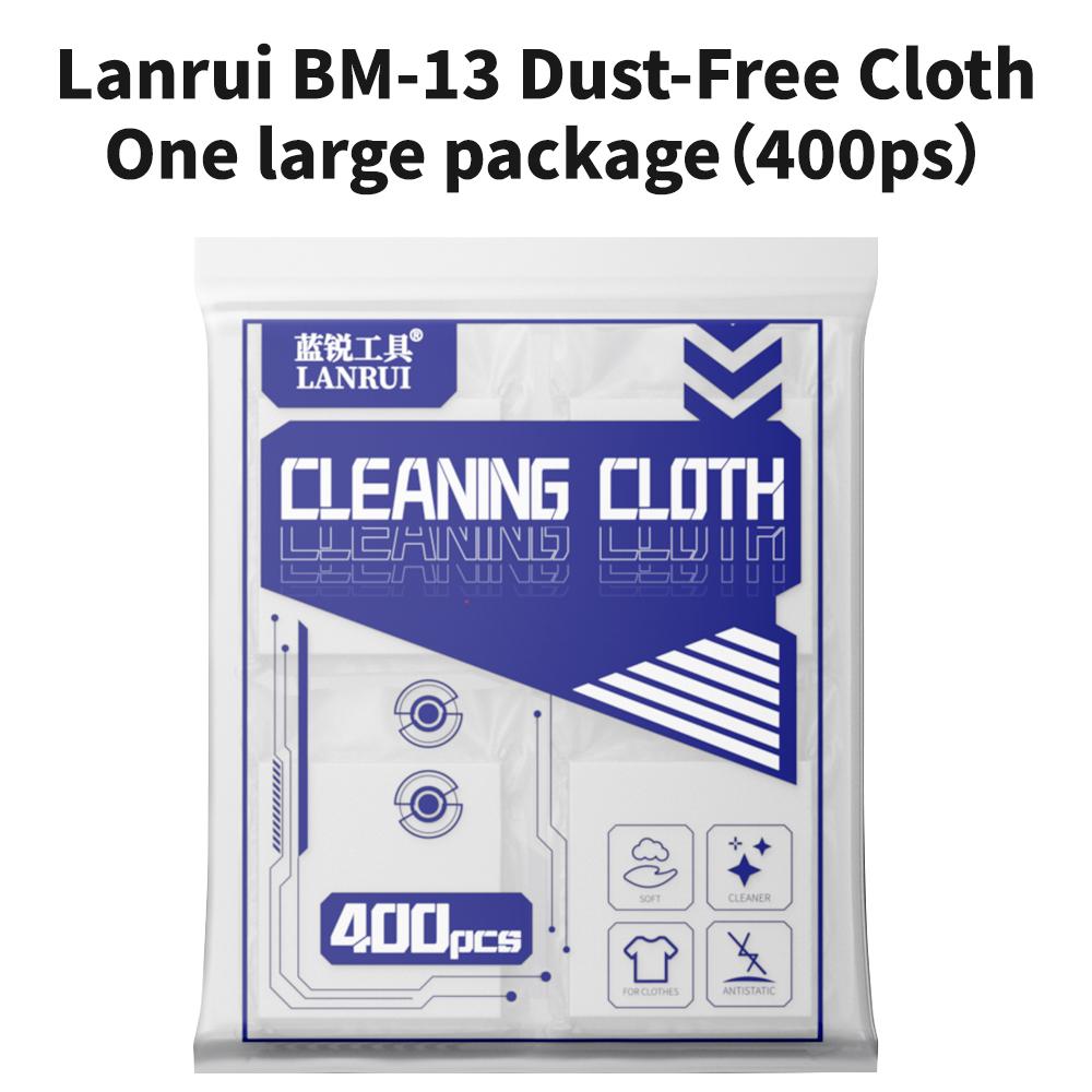 Lanrui BM-13 400Pcs Dust-Free Wipes Lint-Free Anti-Static Cloth for Phone Screen Lens Industrial Cleaning Repair