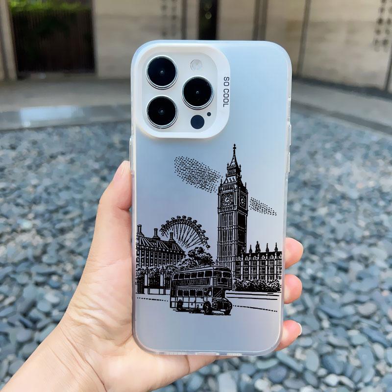 World Famous Historical Landmark Building Phone Case for Iphone 15 14 Plus Pro MAX 11 12 13 Mini Pro Max Shockproof Laser Covers