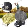 Goldmünzenmuster Golfball Zielmarkierer Magnetische Hutclips Ersatz-Golfballmarker-Kappen Clips mit Magnet