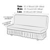 Armless Futon Cover Stretch Sofa Bed Slipcover Protector Elastic Feature Rich Textured High Spandex Small Checks Jacquard