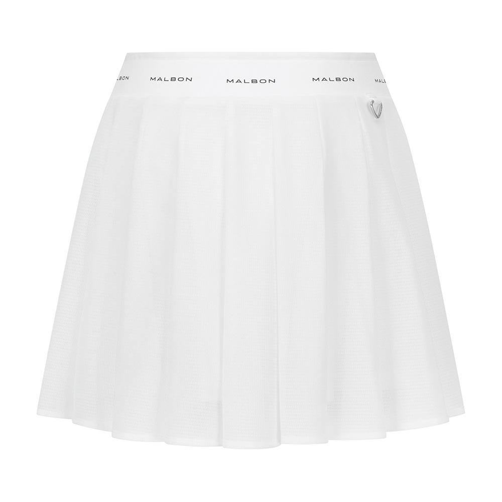 MALBON GOLF [Performance] Women'S Mesh Flare Skirt Off White (Woman)